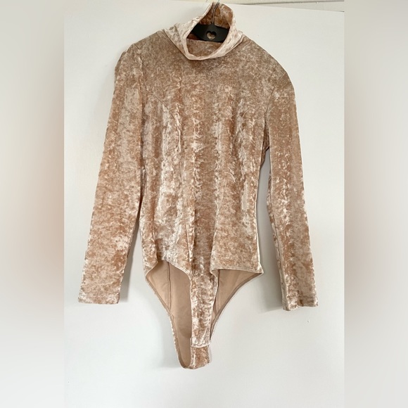 Zara Tops - Zara Crushed Velvet Turtleneck Bodysuit NWOT
